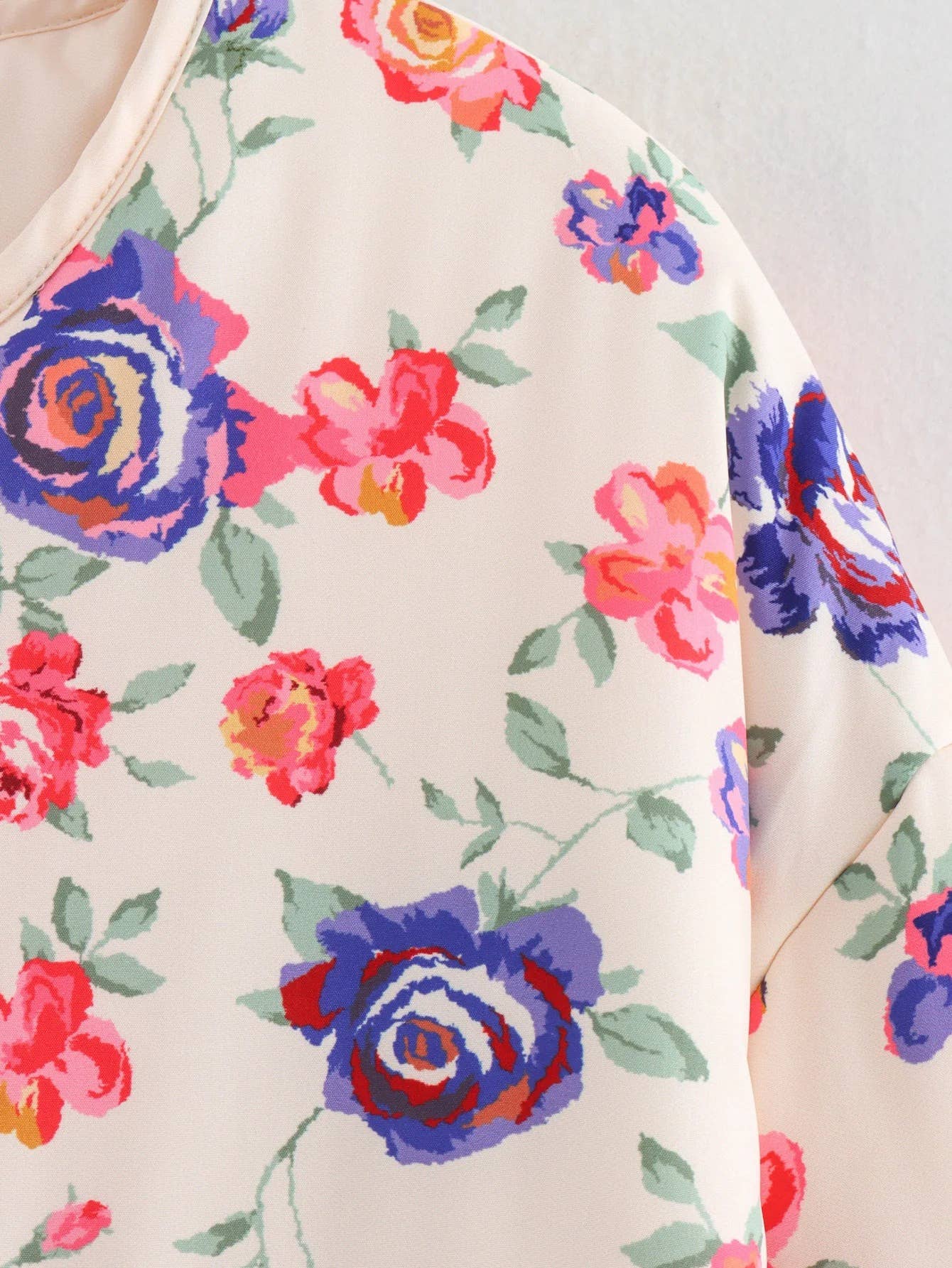 Pockets Contrasting Chic Printed Quilted Jacket: Pink / L