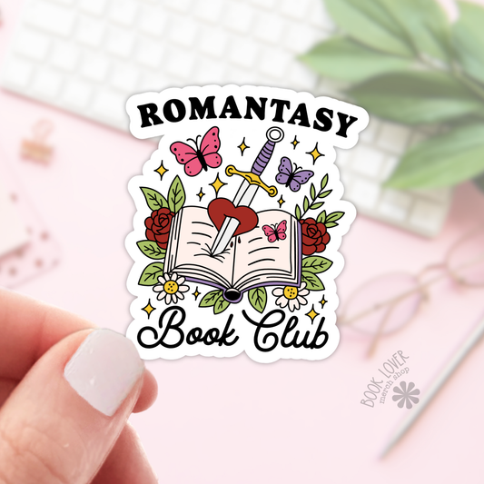 Romantasy Book Club Stickers  / Bookish Merch, Book Lover: Matte 3''