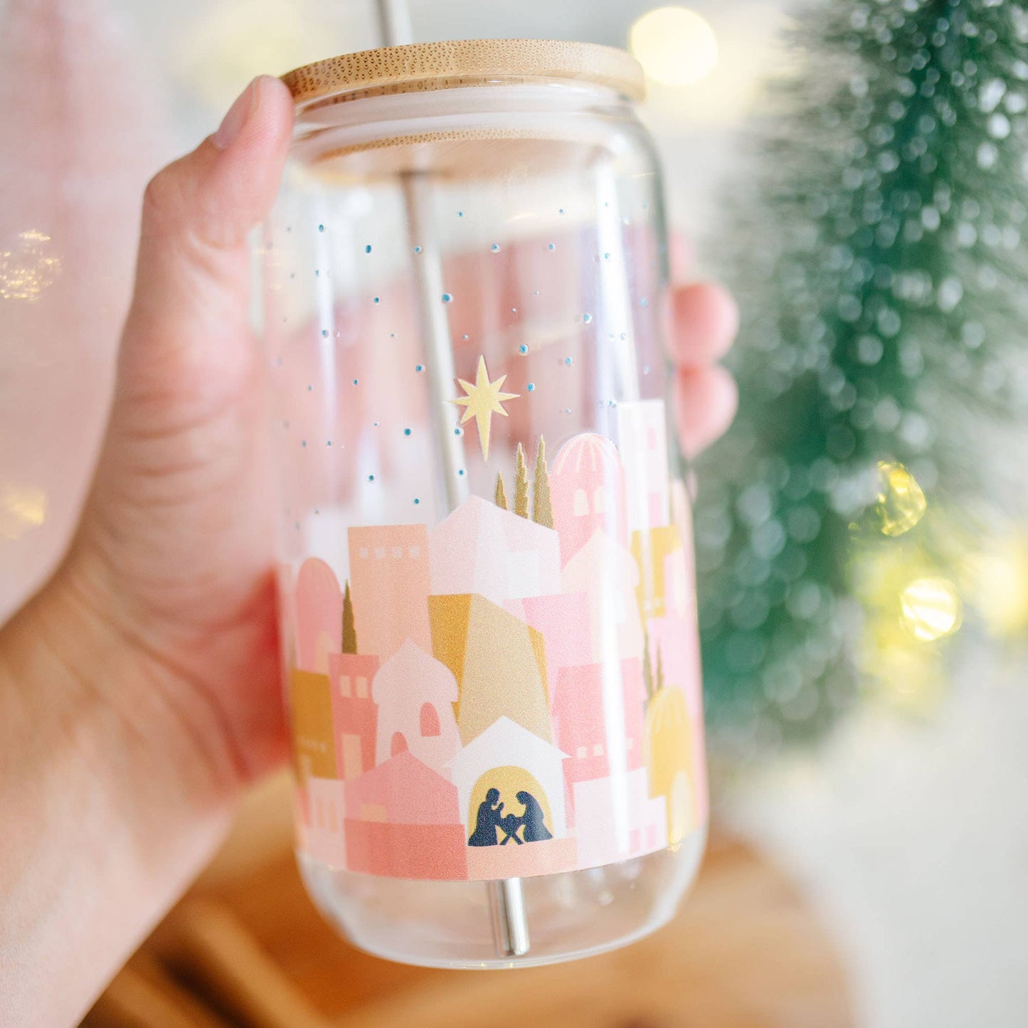 Nativity Glass Can