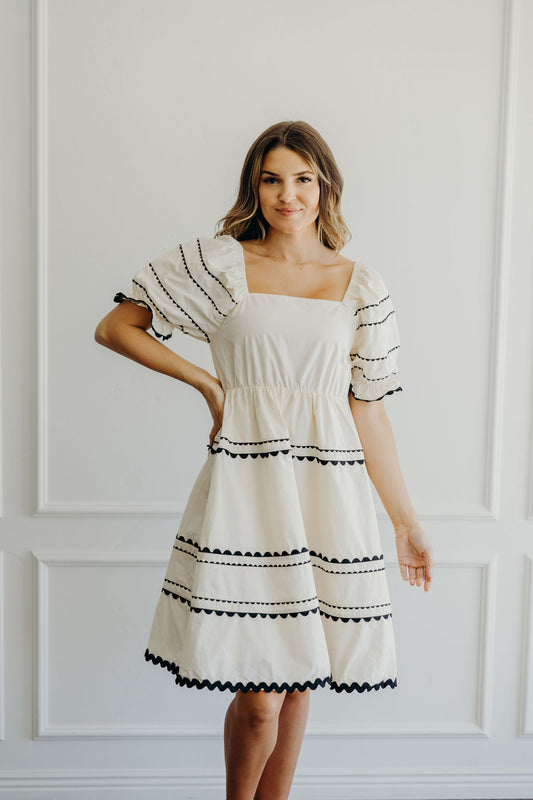 The Danny Dress in Cream Cloud