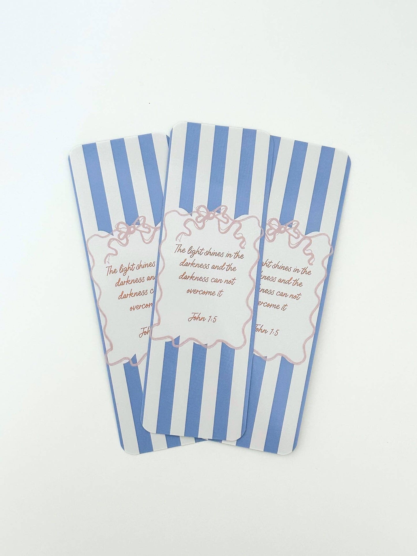 John 1:5 Bible verse bookmark,Christian girl bookmark