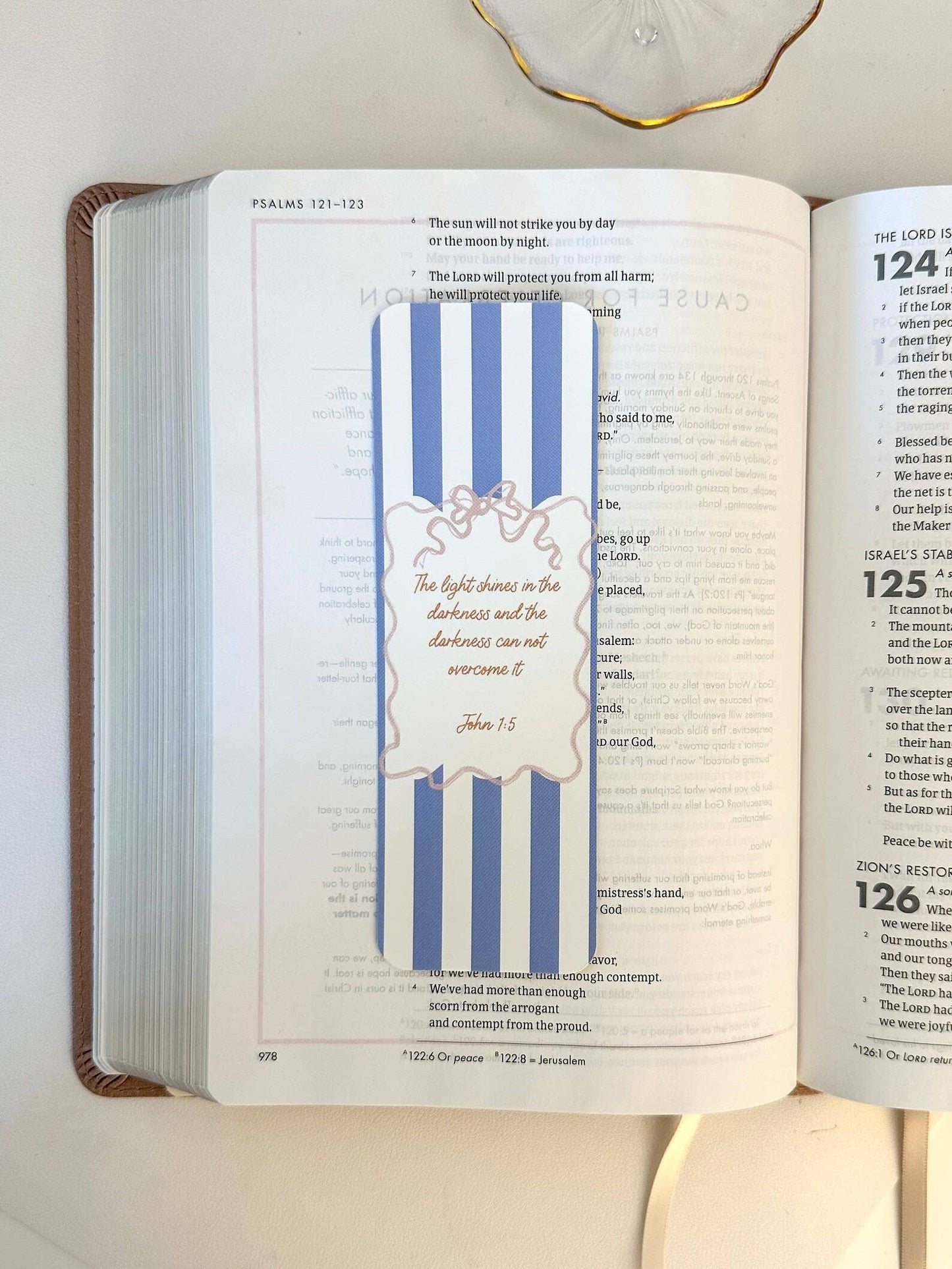 John 1:5 Bible verse bookmark,Christian girl bookmark