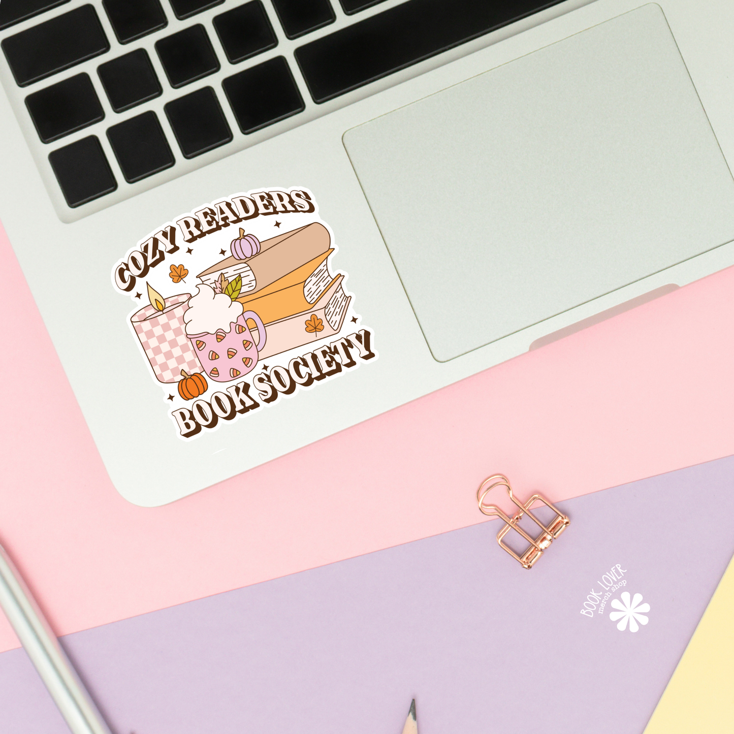 Cozy Readers Book Society Stickers / Bookish Stickers : 3''