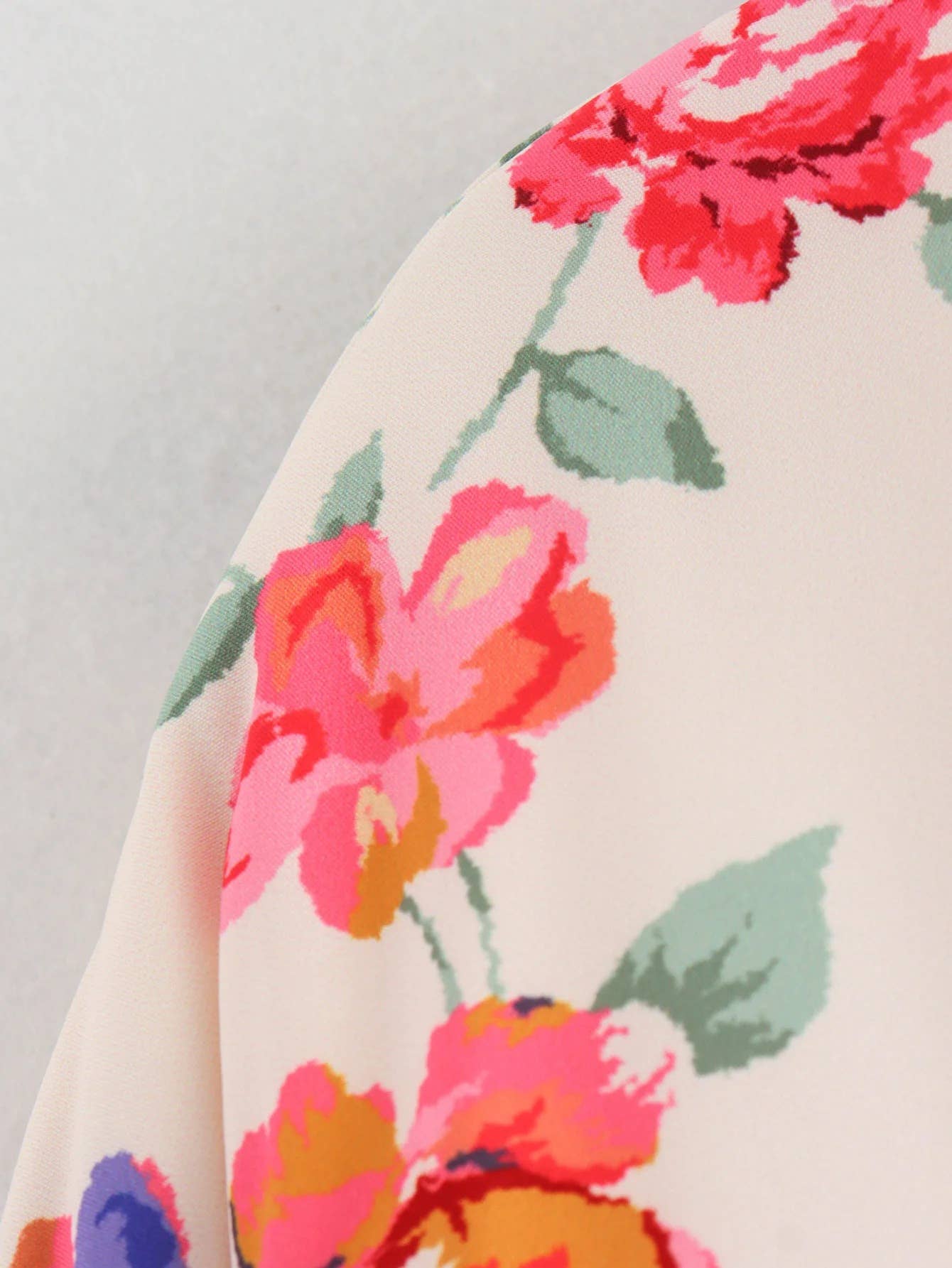 Pockets Contrasting Chic Printed Quilted Jacket: Pink / L
