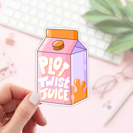 Plot Twist Juice Stickers / Bookish Stickers / Book Lover: 2''