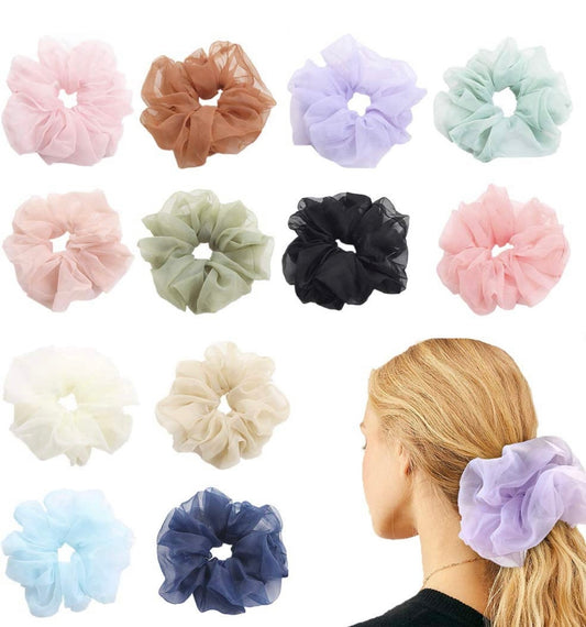 Jumbo Chiffon Scrunchies