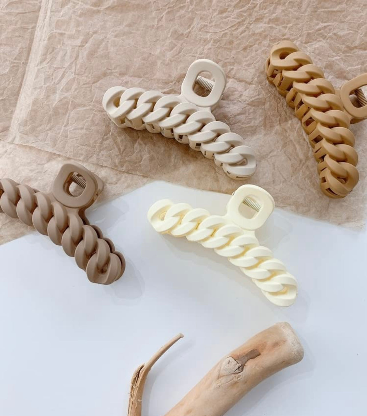 Chain Link Design Claw Clip