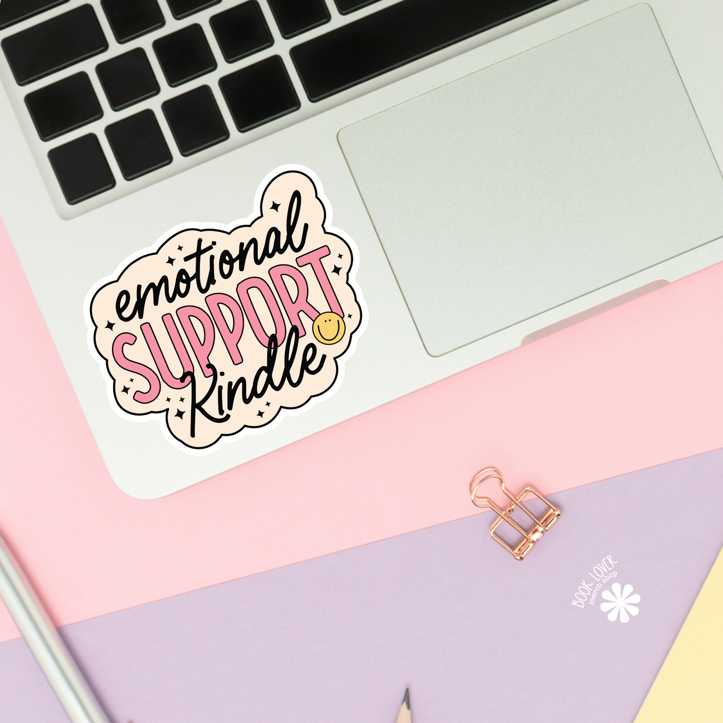 Emotional Support Kindle Stickers / Bookish Stickers : 3''