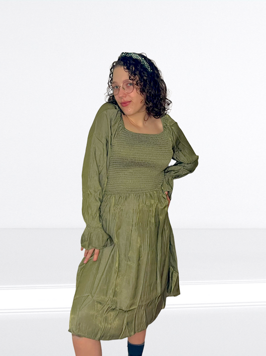 The Sophie Dress~In Moss Green